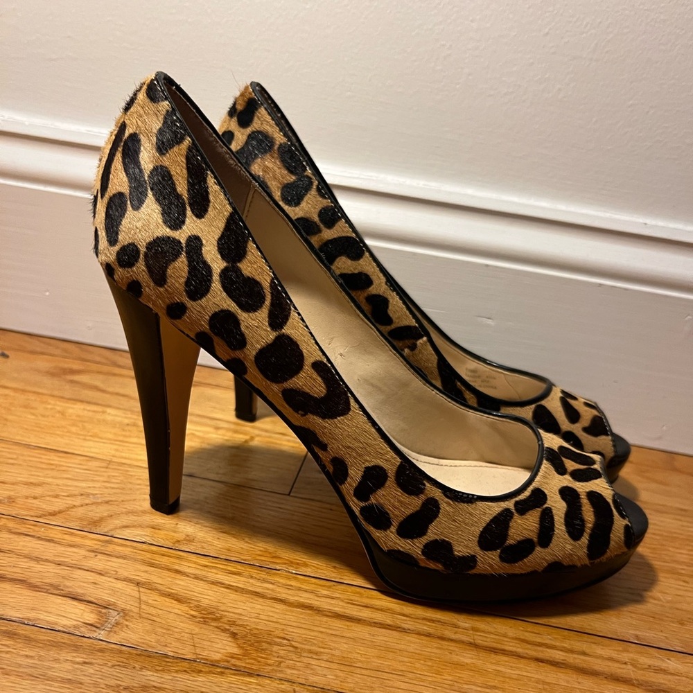 Calvin Klein cheetah print heels
